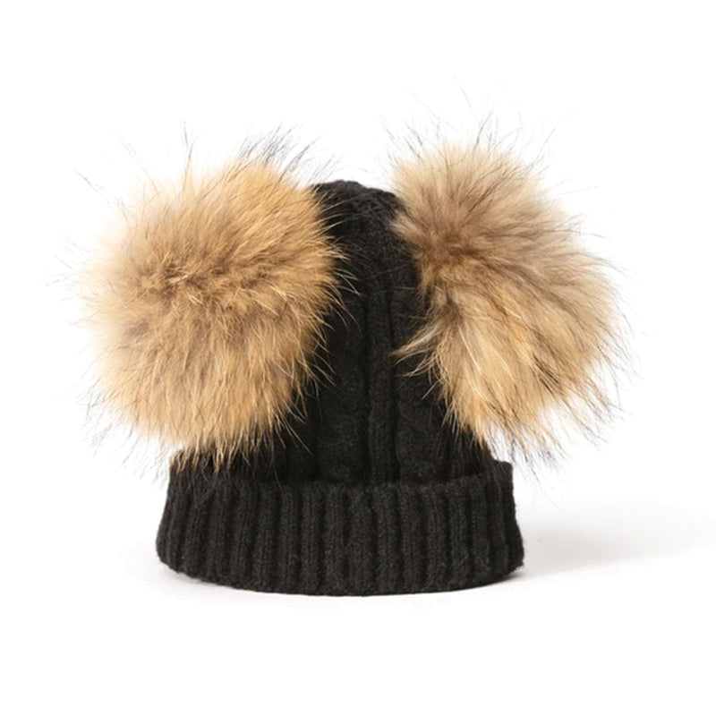 Black - Hat - With - Brown - Fur